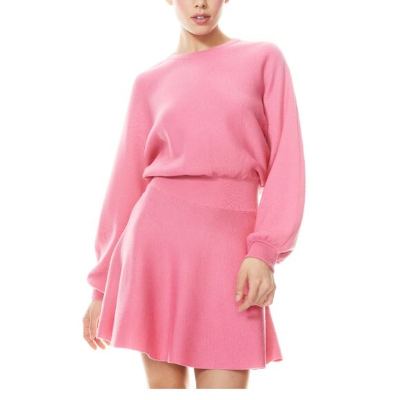 Alice + Olivia Dresses & Skirts - Alice + Olivia 100% Wool Pink Mini Dress. Large. NWT